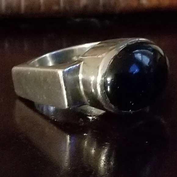 RARE Silpada Sterling Silver  & Black Onyx Ring - Picture 4 of 15